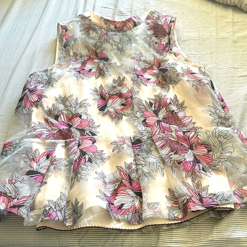 Moulinette Soeurs layered flower top